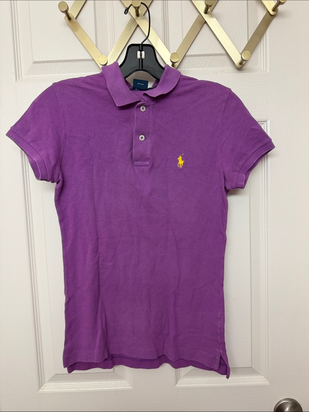 Y2k Ralph Lauren Purple Polo with Yellow Pony Embroidery